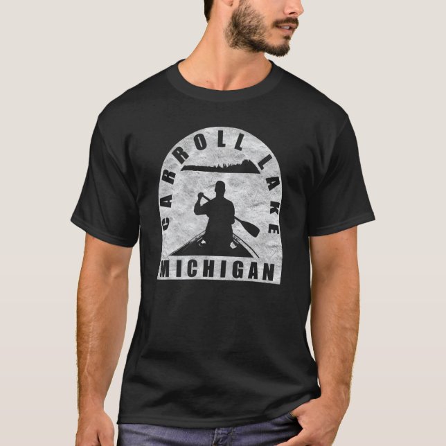 Camiseta Carroll Lake Canoeing Michigan (Anverso)