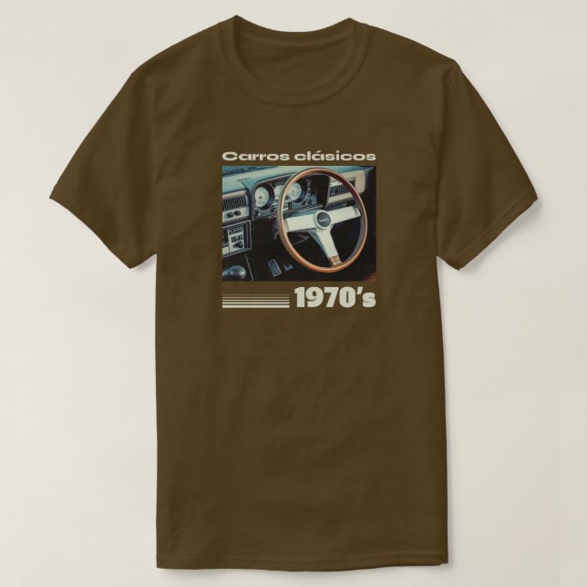 Camiseta Carros Clasicos años 1970 (Diseño del anverso)