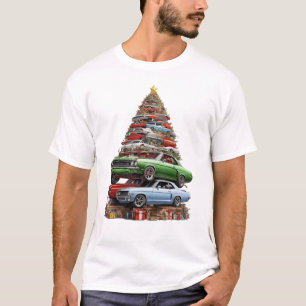 Camiseta Carros clásicos para el árbol de navidad y la locu