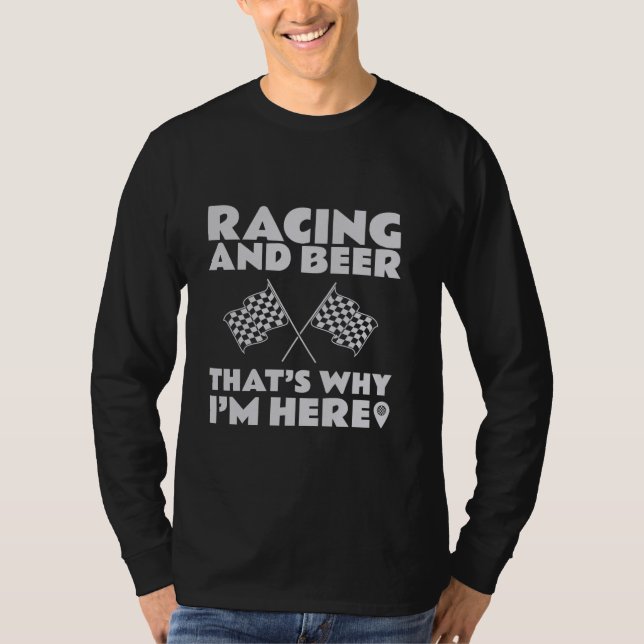 Camiseta Carros de raza y cerveza por eso estoy aquí Garmen (Anverso)