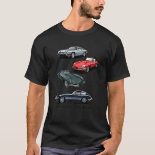 Camiseta Carros deportivos británicos clásicos jaguares