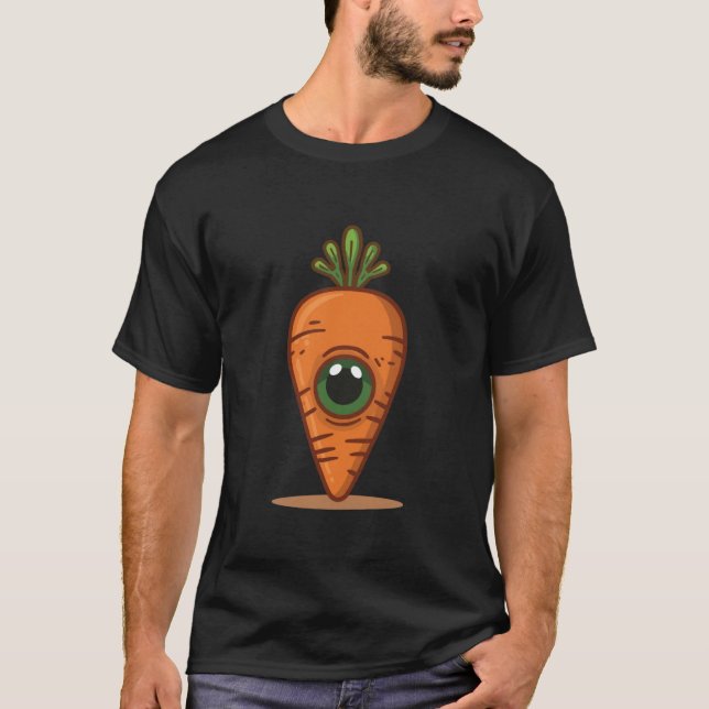 Camiseta Carrot Alien – Funny Veggie Character (Anverso)