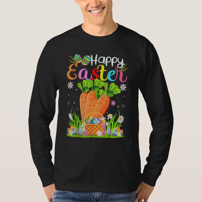 Camiseta Carrot Bunny Egg Hunt Carrot Feliz Pascua (Anverso)