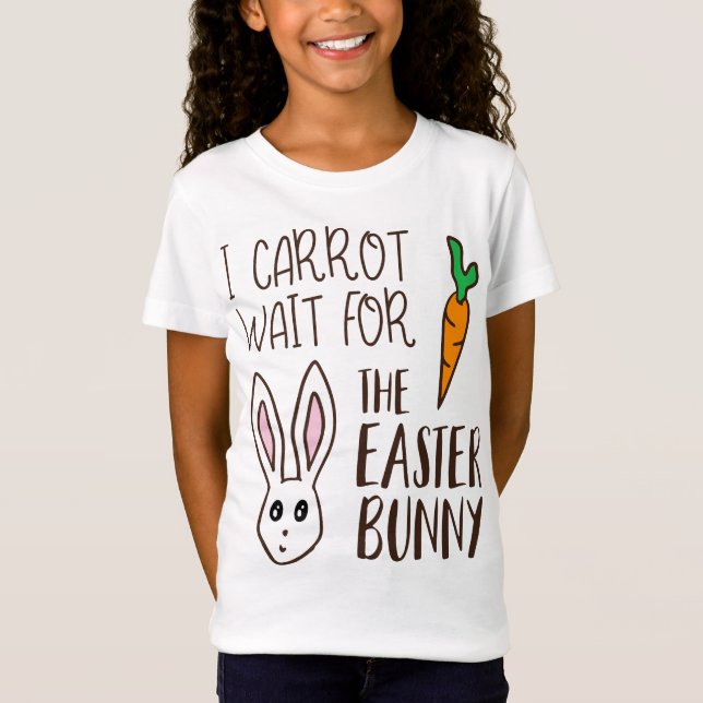 Camiseta Carrot Carrot Wait Bunny Pun Cute (Anverso)
