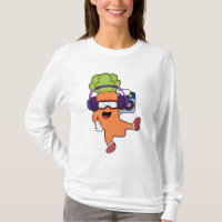 Carrot en la música con auriculares