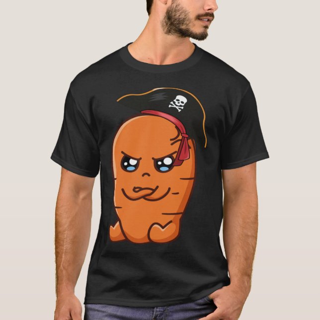 Camiseta Carrot Pirate Vegan Food (Anverso)