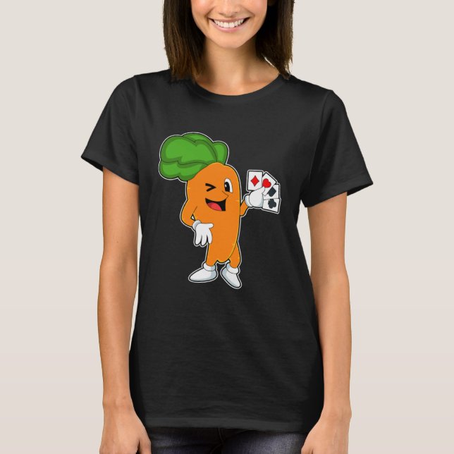 Camiseta Carrot Poker Poker cards Card game (Anverso)