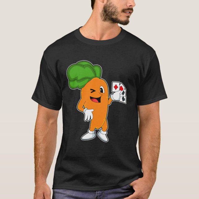 Camiseta Carrot Poker Poker cards Card game (Anverso)