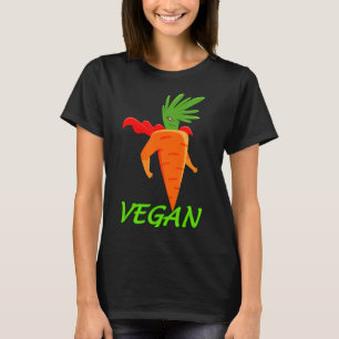 Camiseta Carrot Super Hero Vegan Guay Vegetarian Food Vinta