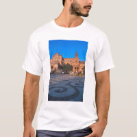 Carruaje de caballos en la Plaza de España en