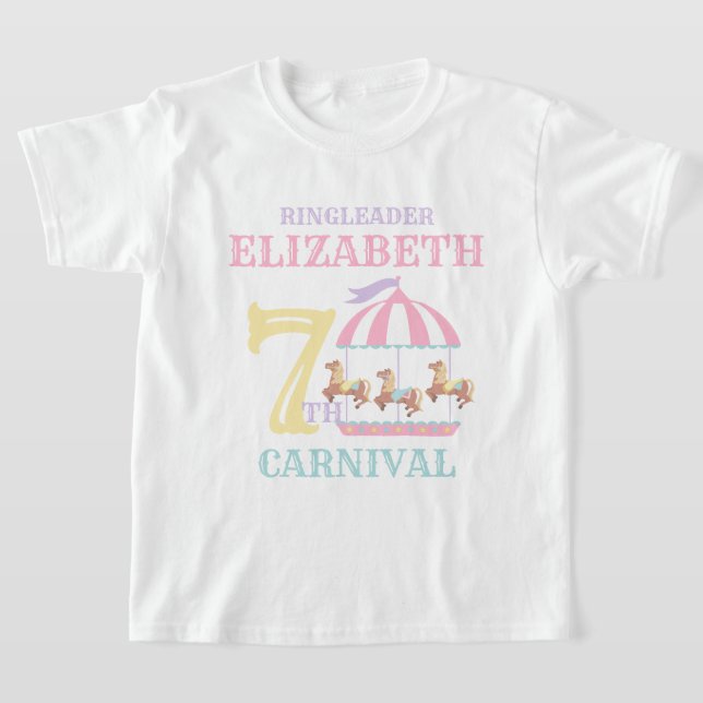 Camiseta Carrusel Circo Carnaval Camisas de cumpleaños Past (Distribución)