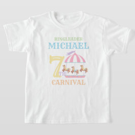 Camiseta Carrusel Circo Carnaval Camisas de cumpleaños Past