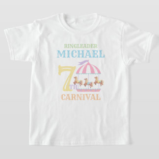 Camiseta Carrusel Circo Carnaval Camisas de cumpleaños Past