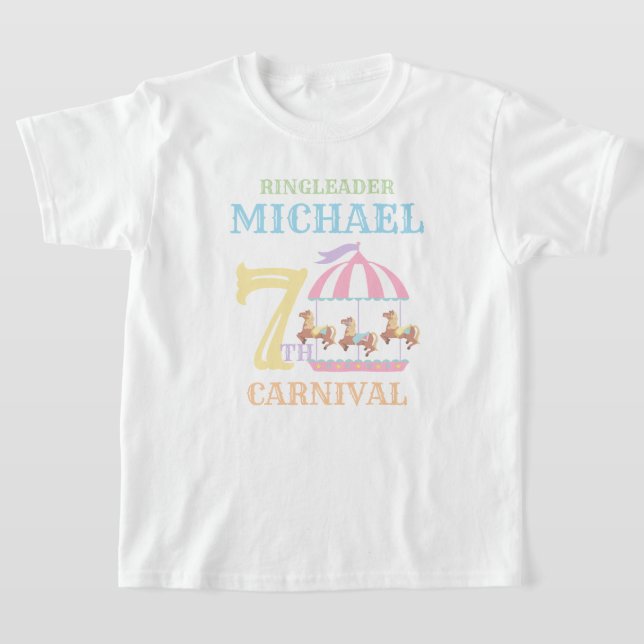 Camiseta Carrusel Circo Carnaval Camisas de cumpleaños Past (Distribución)