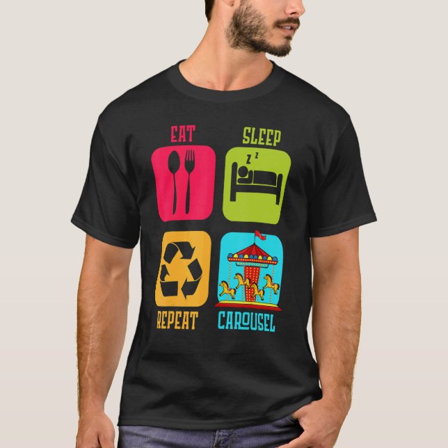 Camiseta Carrusel de caballos Tornado Carnival (Anverso)