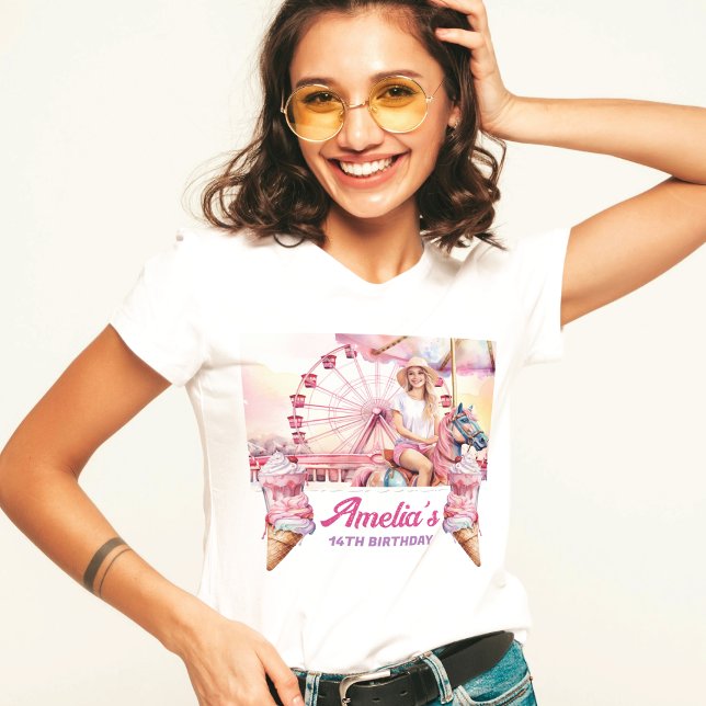 Camiseta Carrusel de parque de atracciones personalizado Cu (Subido por el creador)
