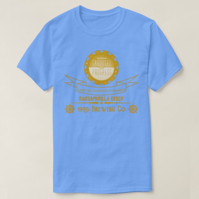 Camiseta Carrusel del progreso Sarsaparilla Cider (Diseño del anverso)