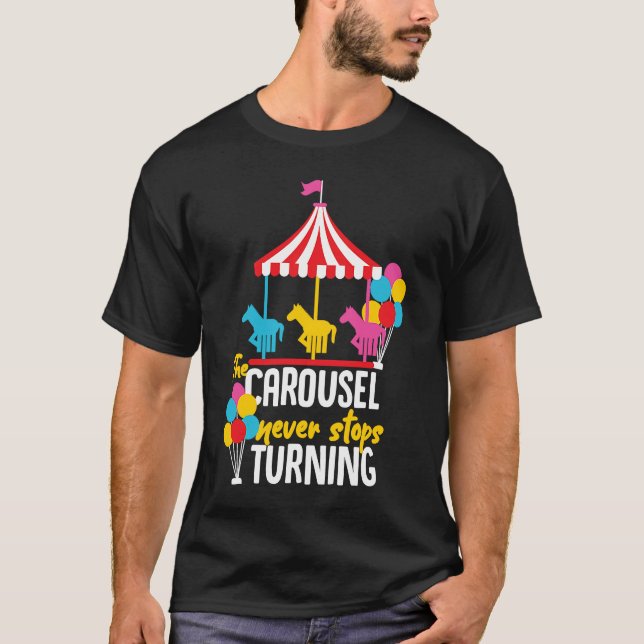 Camiseta Carrusel Horse Merry Go Round Design para Chicas y (Anverso)