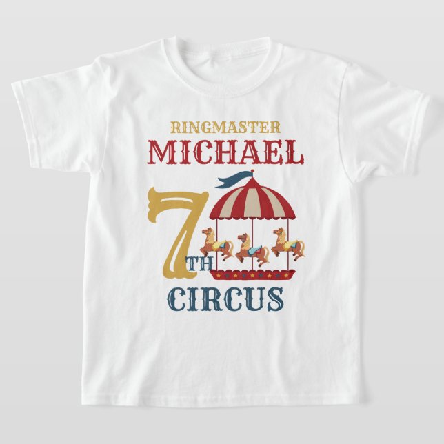 Camiseta Carrusel retro Carnaval Carnaval Camisas de cumple (Distribución)