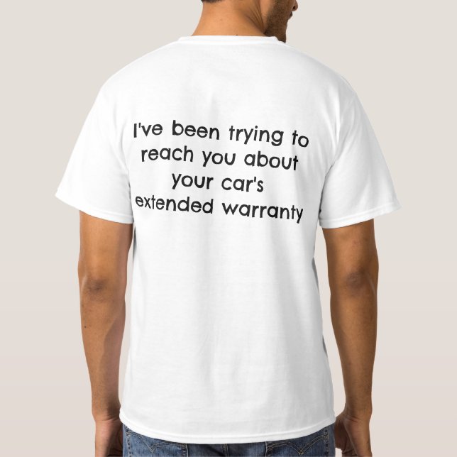 Camiseta Car's Warranty (Reverso)
