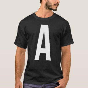 CAMISETA CARTA A ALPHABET MONOGRAM INITIAL