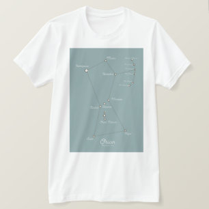 Camiseta Carta Astronómica de la Nebulosa de Orión
