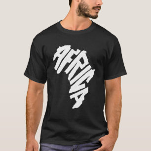 Camiseta Carta continental africana Orgullo cultural africa