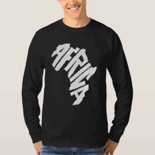Camiseta Carta continental africana Orgullo cultural africa