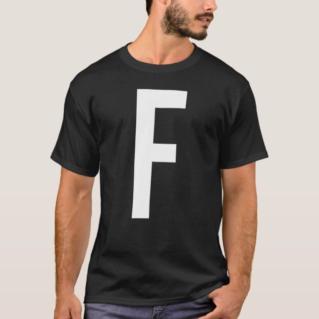 CAMISETA CARTA DE ALPHABET MONOGRAM INICIAL (Anverso)