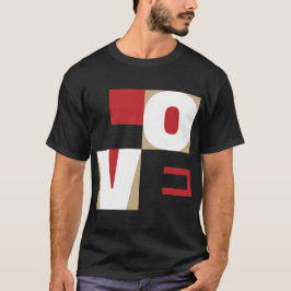 Camiseta Carta de amor Arte Contemporáneo Red Black Gold De