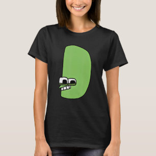 Camiseta Carta de emoción D Lore alfabético