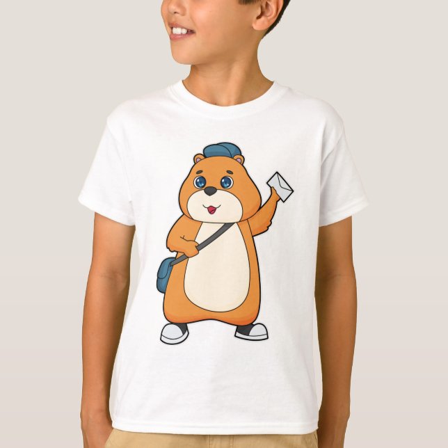 Camiseta Carta de Hamster Postman (Anverso)