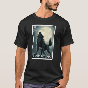 Camiseta Carta de Hombre Lobo Lotería Mexicana Hombre L