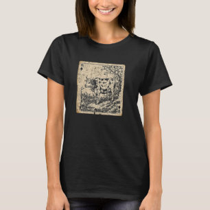Camiseta Carta de juego de vaca, aspecto único fresco retro