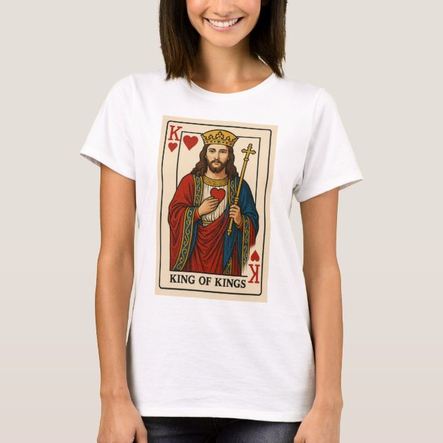 Camiseta Carta de juego del Rey Jesús (Anverso)