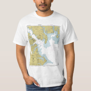 Camiseta Carta de la bahía de Chesapeake