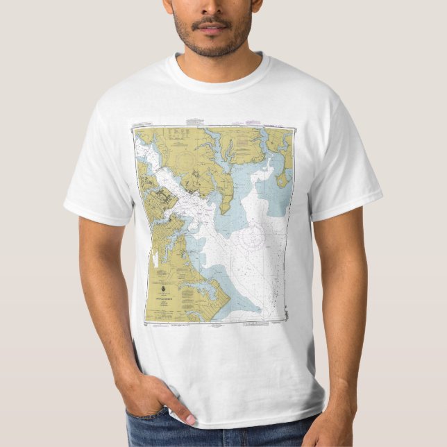 Camiseta Carta de la bahía de Chesapeake (Anverso)