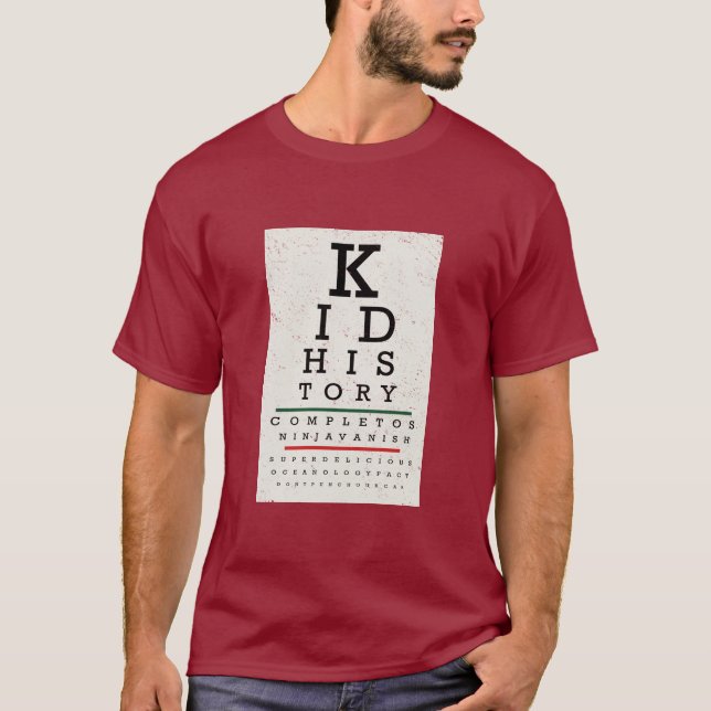 Camiseta "Carta de ojo de la historia del niño" (Anverso)