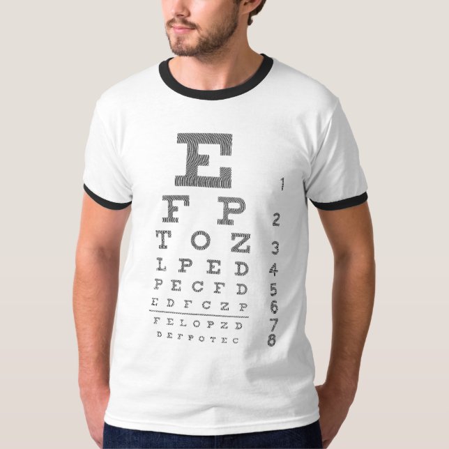Camiseta Carta de ojo de Moiré (Anverso)