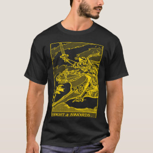 CAMISETA CARTA DE TAROT ANTIGUA CABALLERO DE ESPADAS