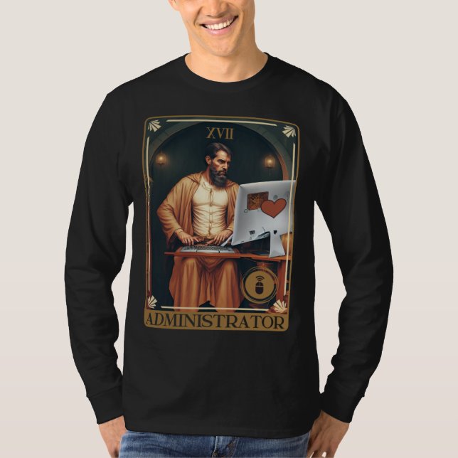 Camiseta Carta de Tarot de Administrador (Anverso)