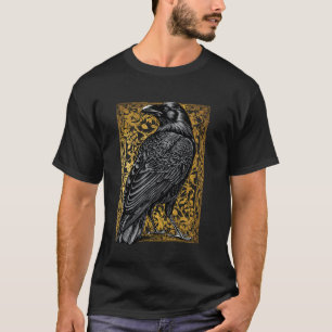 Camiseta Carta de Tarot de Cuervo Cuervo Negro Dark Academi
