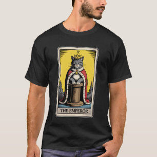 Camiseta Carta de Tarot de Gato El Emperador Poste de Rasca