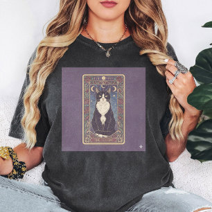 Camiseta Carta de Tarot de Gato Esmoquin Arte de Rosa Celes