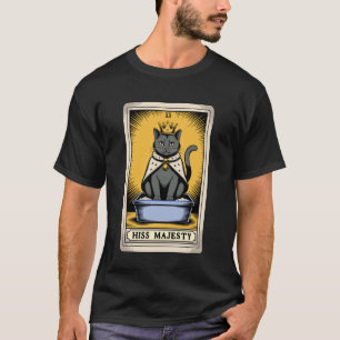 Camiseta Carta de Tarot de Gato Silbido Majestad Caja de Ar