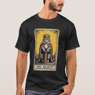 Camiseta Carta de Tarot de Gato Silbido Majestad Poste de R