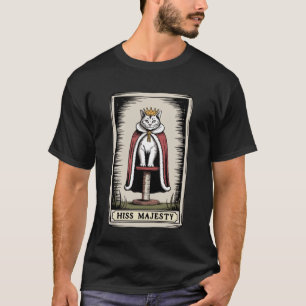 Camiseta Carta de Tarot de Gato Silbido Majestad Poste de R