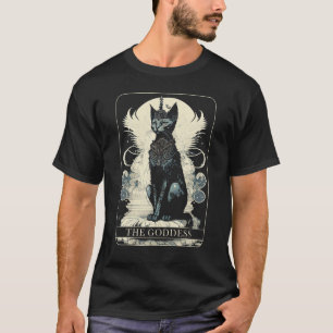 Camiseta Carta de Tarot de la Diosa del Gato Amante del Gat