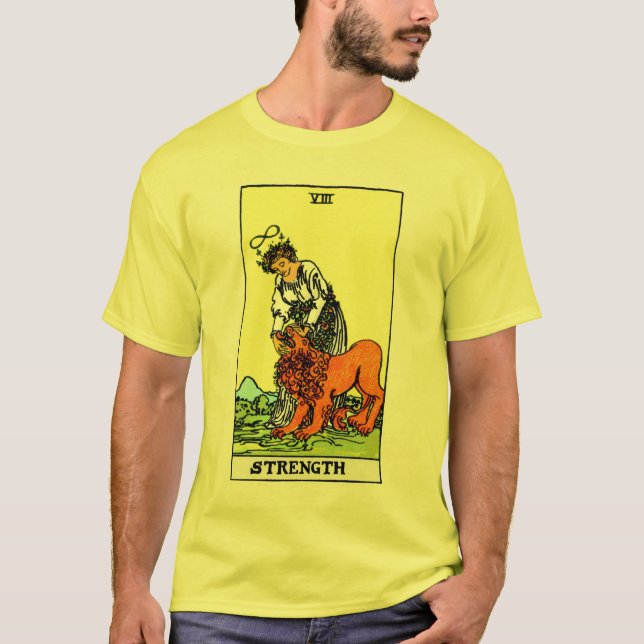 Camiseta Carta de tarot de la fuerza (Anverso)