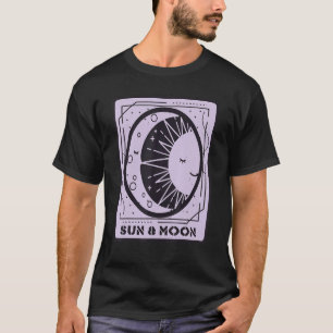 Camiseta Carta de Tarot del Sol y la Luna Cartas Místicas O